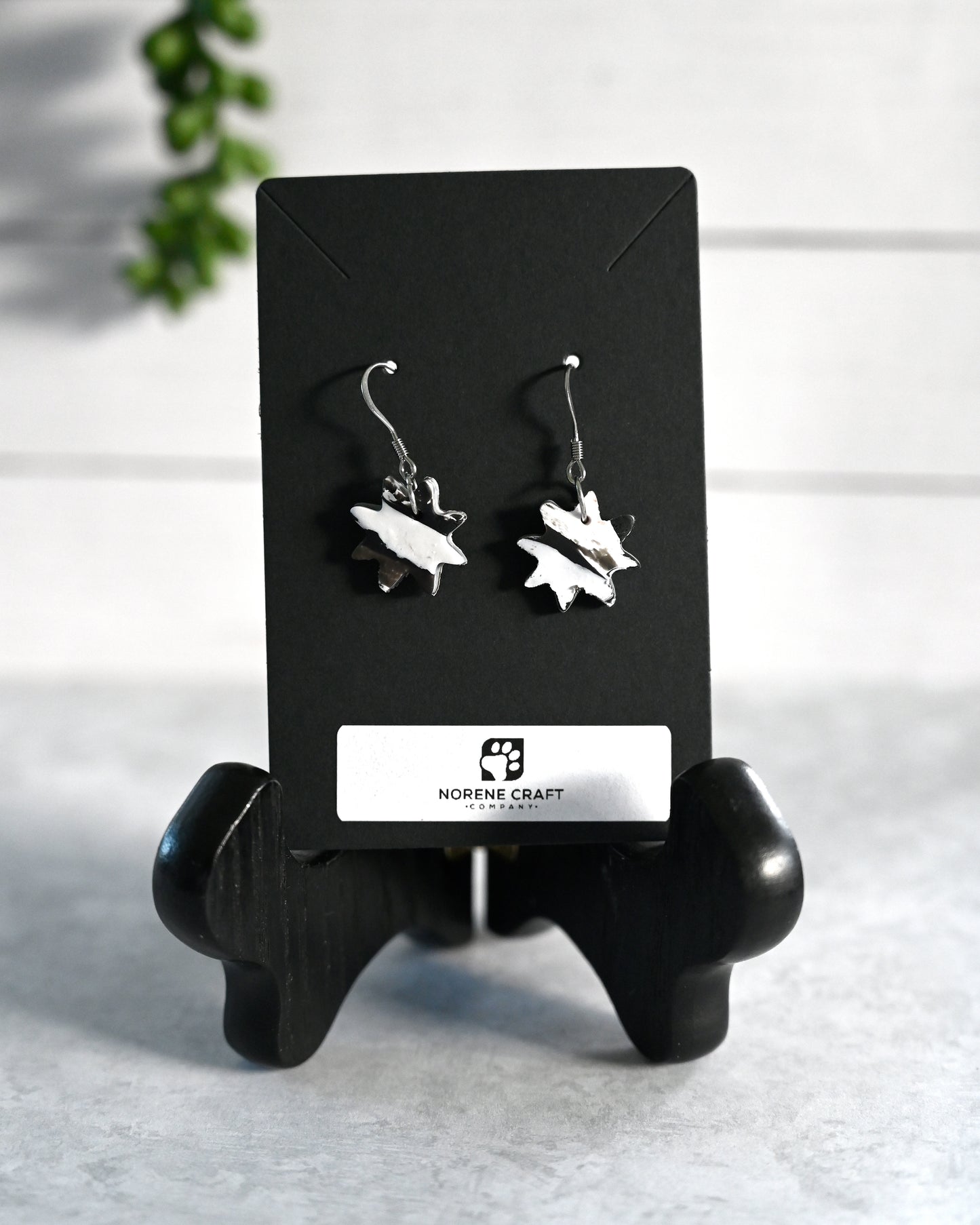 Marbled 8 Point Earrings