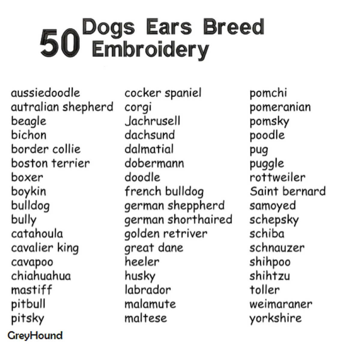 Embroidery Ear Fee