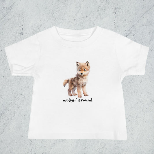 "Wolfin' Around" Baby Classic Tee